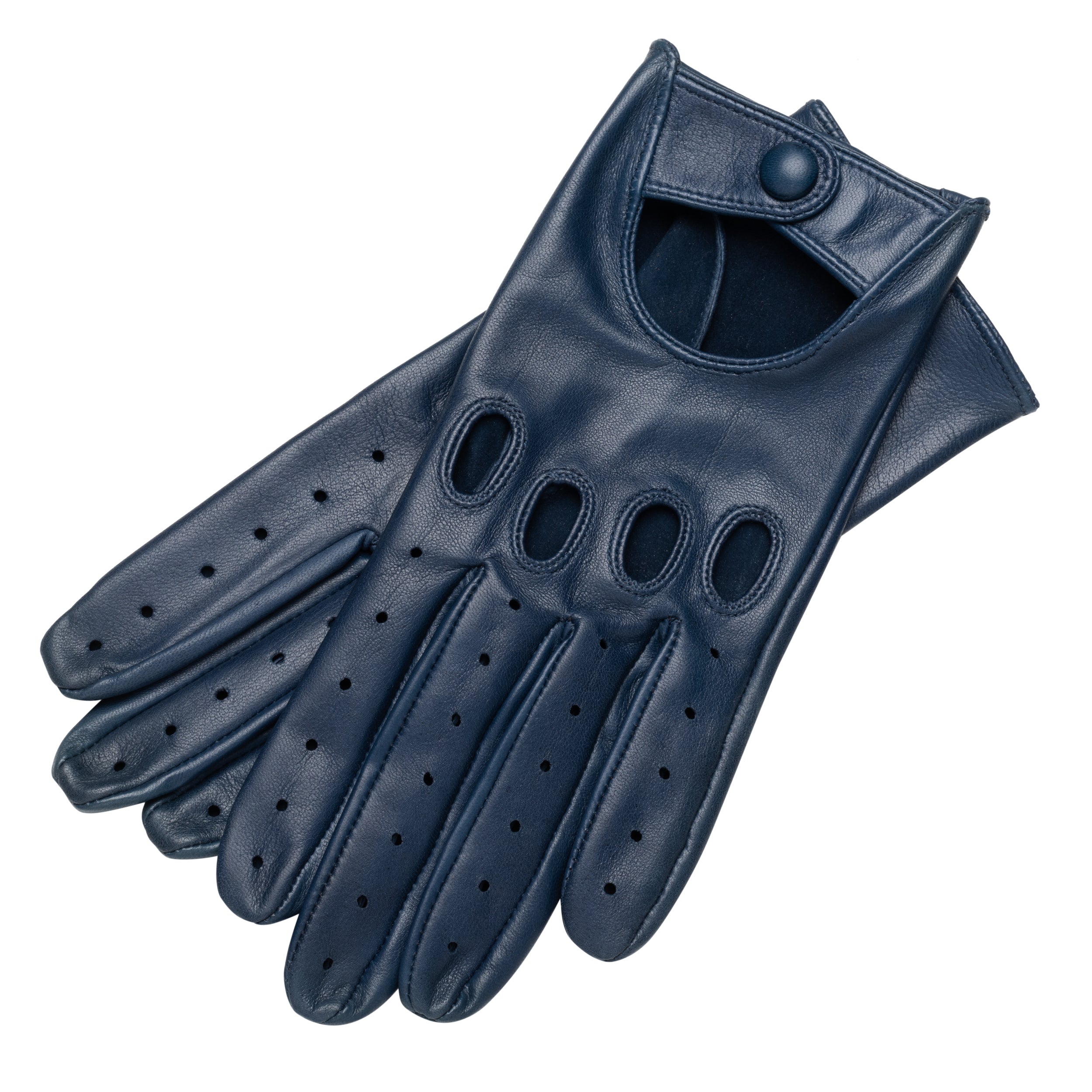 Arezzo Men's Denim Blue Leather Driving Gloves – 1861 Glove