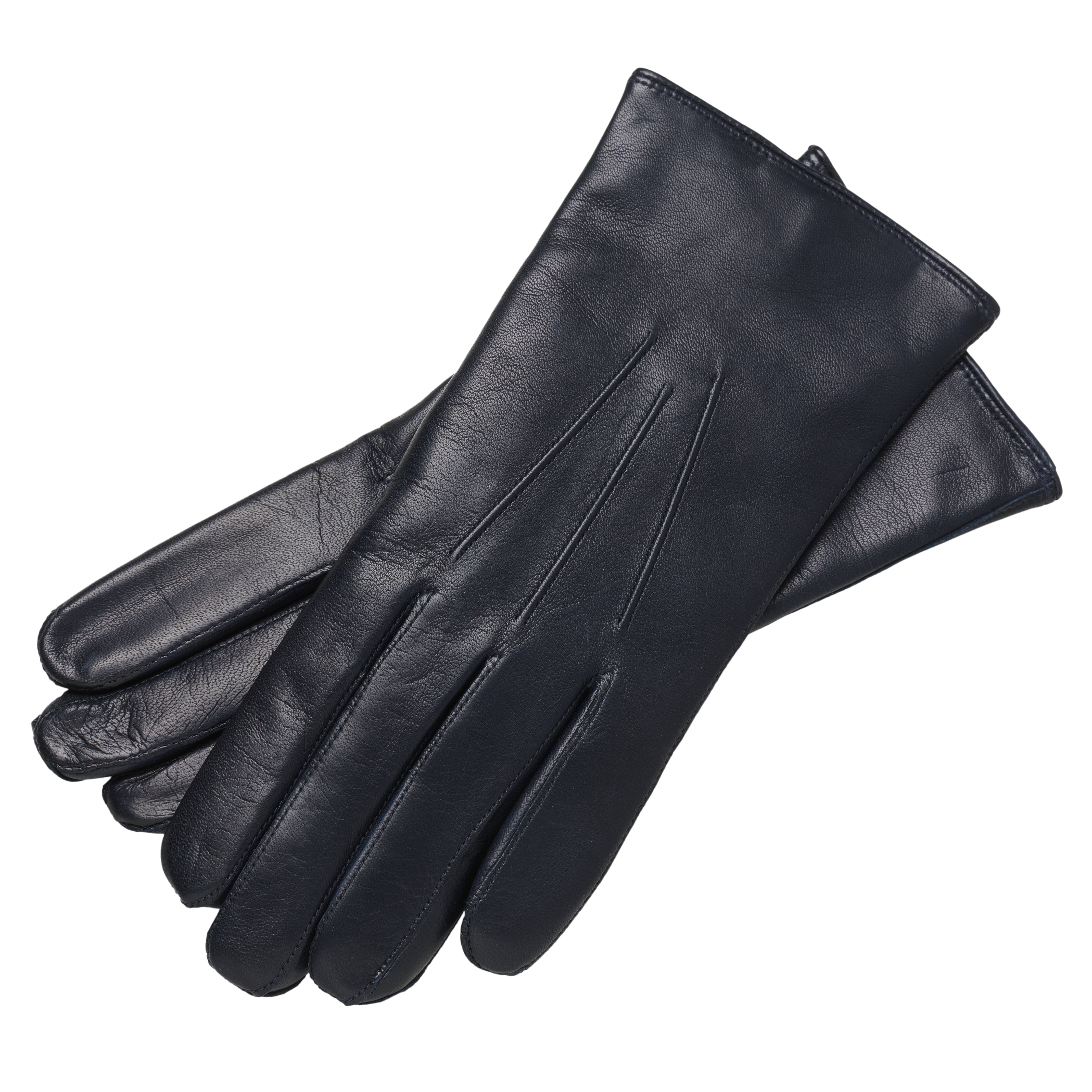 【カシミヤ】WASHABLE LEATHER GLOVES [BUSINESS] Benevento Men's Navy Blue Leather gloves – 1861 Glove Manufactory